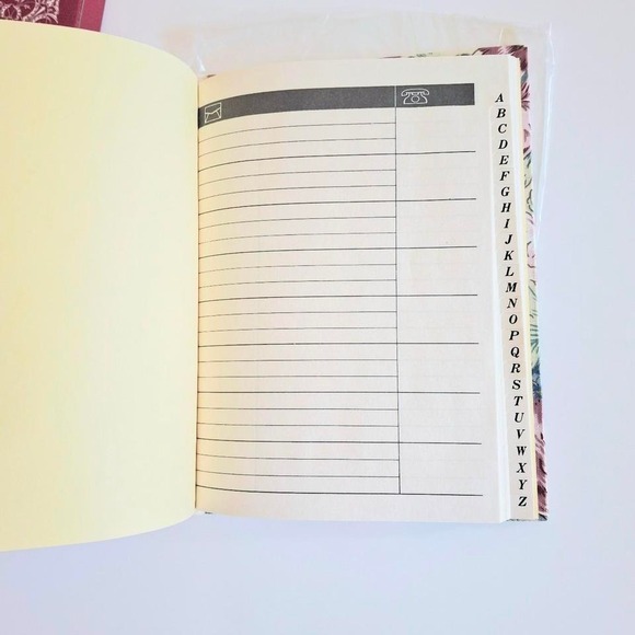 Vintage 80s floral address book New in box - Picture 4 of 6